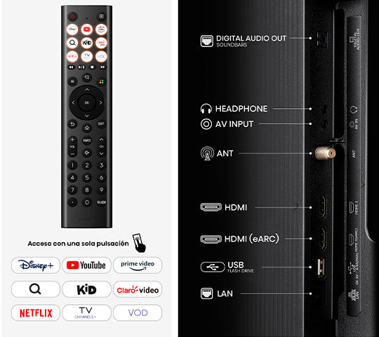 Televisor Hisense 40Q4SV | VIDAA | 40" | Full HD | HDMI | USB | Wi-Fi | Bluetooth | DVB-T