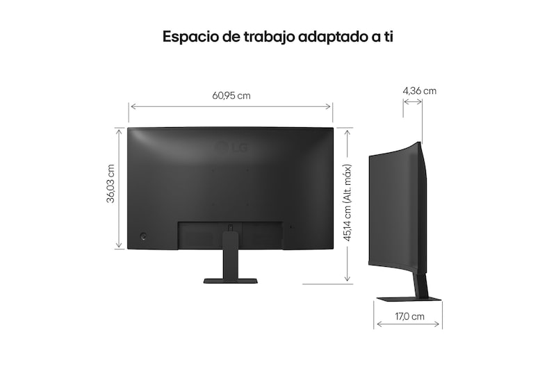 Monitor Curvo LG 27U421A | 27" | 1920x1080 | 100Hz | 1500:1 | HDMI | USB-C