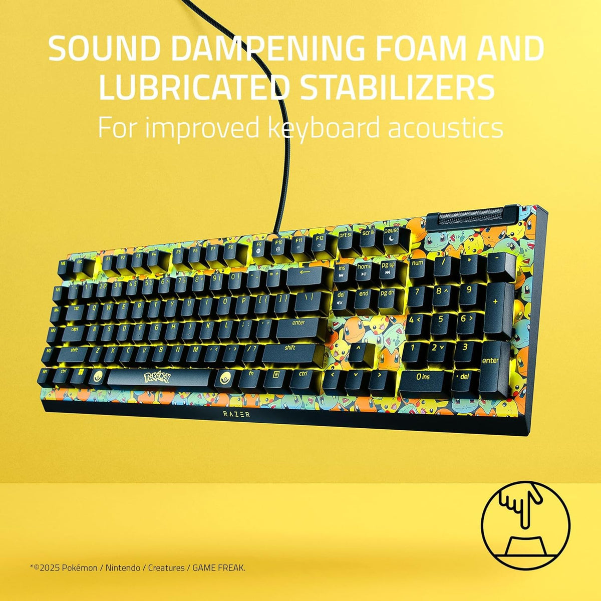 Teclado Razer BlackWidow V4X Pokémon Edition RZ03-04704200-R3M1 | Green Switch | Cableado
