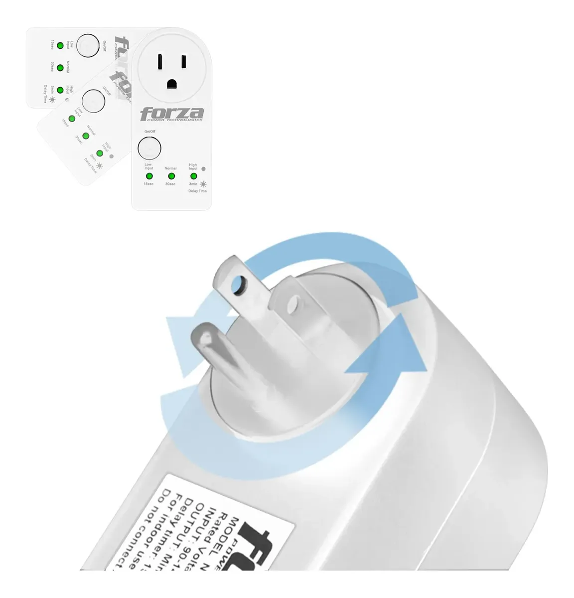Protector de Voltaje Forza FVP-1201B-2PK | 120V | 1800W | 2 Unidades