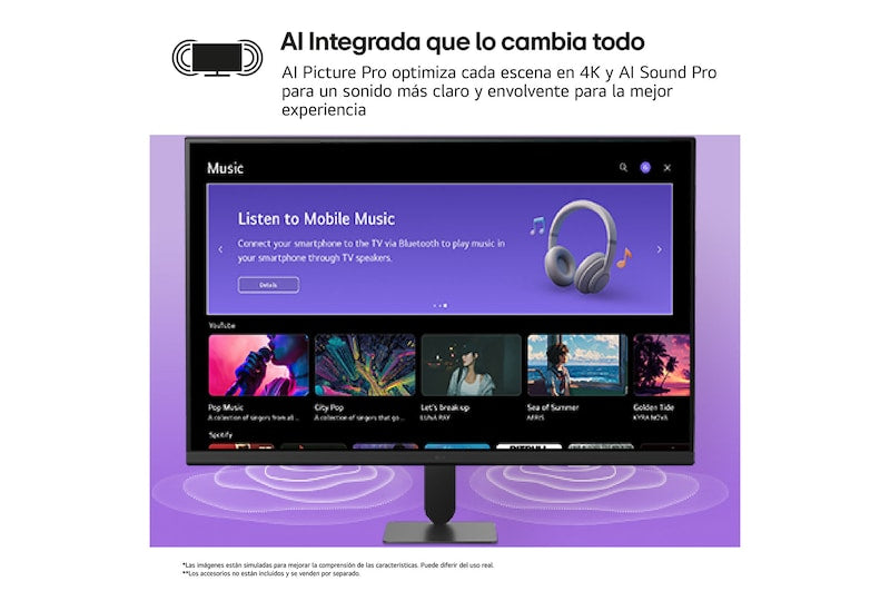 Monitor LG Smart UltraFine 32U701SB | 32" | 3840x2160 | 60Hz | 1500:1 | HDMI