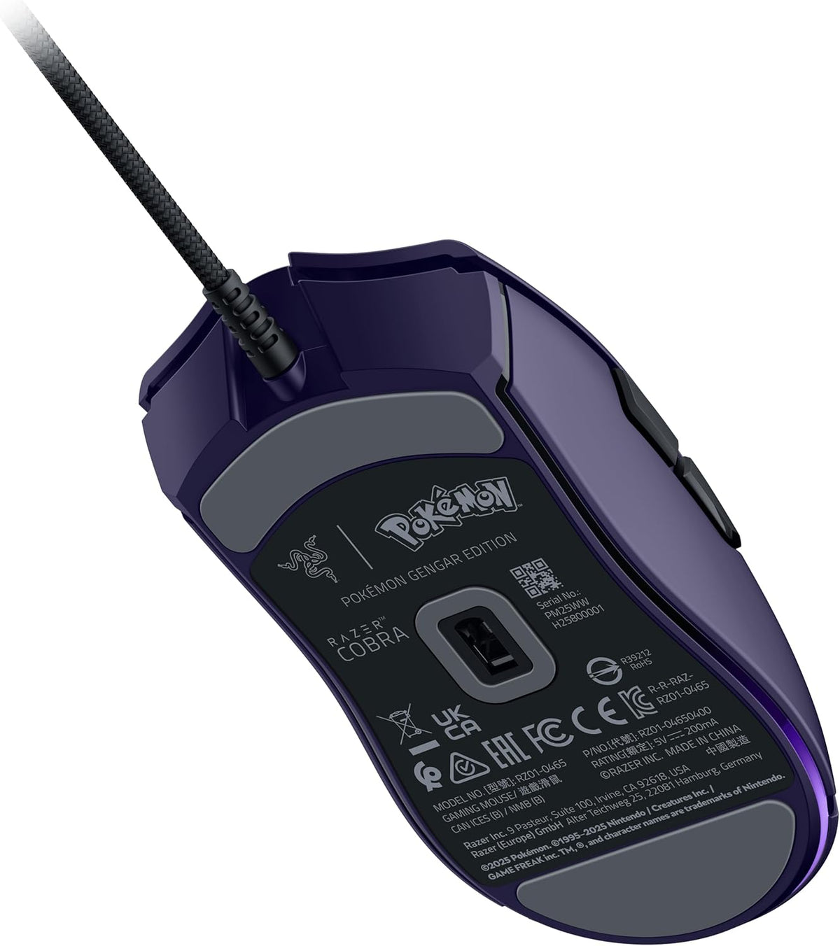Mouse Razer Cobra Custom Pokemon Gengar Edition RZ01-04650700-R3M1 | Cableado