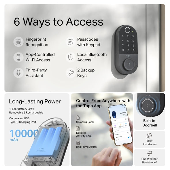 Cerradura TP-Link Tapo DL110 | Smart WiFi Door Lock