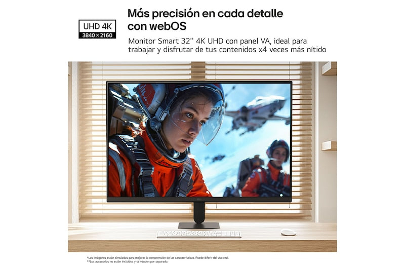 Monitor LG Smart UltraFine 32U701SB | 32" | 3840x2160 | 60Hz | 1500:1 | HDMI
