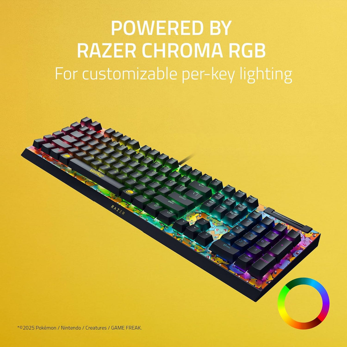 Teclado Razer BlackWidow V4X Pokémon Edition RZ03-04704200-R3M1 | Green Switch | Cableado