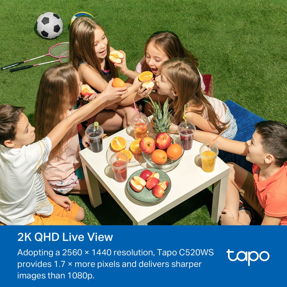 Cámara de Vigilancia TP-Link Tapo C520WS | 2K QHD 2560x1440 | Wi-Fi | Visión Nocturna | 360°
