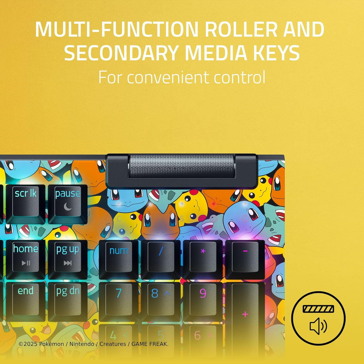 Teclado Razer BlackWidow V4X Pokémon Edition RZ03-04704200-R3M1 | Green Switch | Cableado