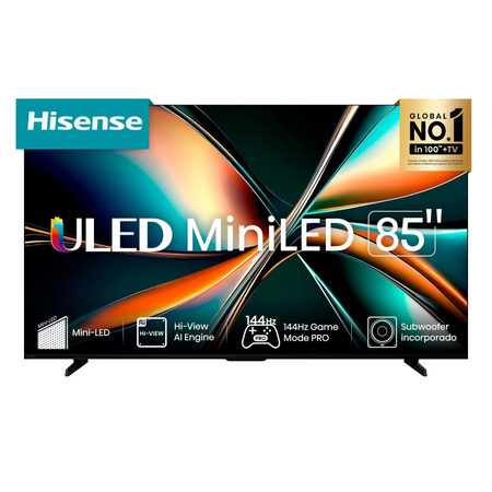 Televisor Hisense ULED MiniLED 85U7QG | Google TV | 85" | 4K | HDMI | USB | Wi-Fi | Bluetooth