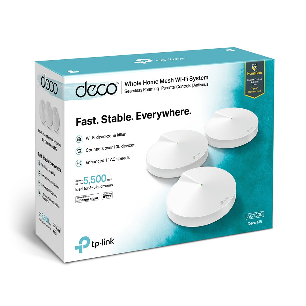 Router TP-Link Deco M5 AC1300 | Whole Home Wi-Fi System | 3 Pack