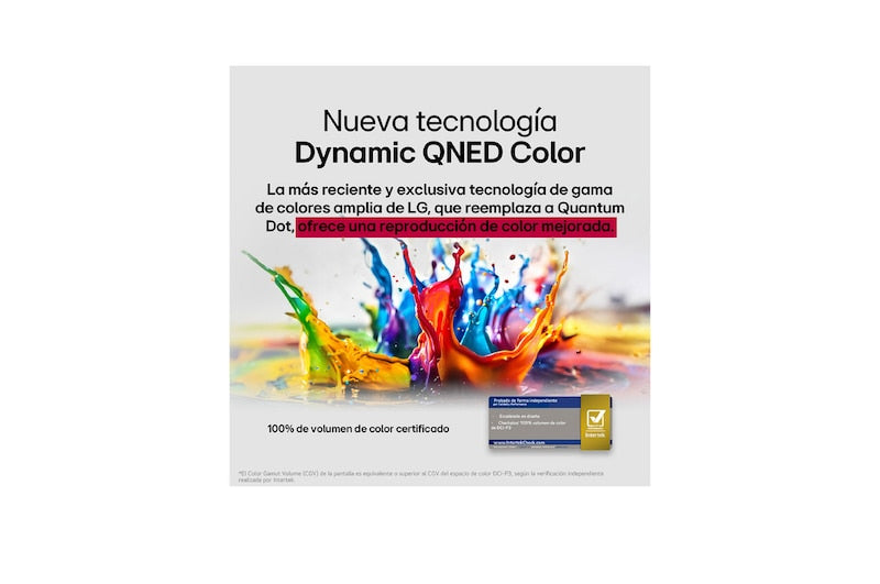 Televisor LG QNED73 AI 4K | webOS | 75" | 4K | HDMI | USB | Wi-Fi | Bluetooth | DVB-T