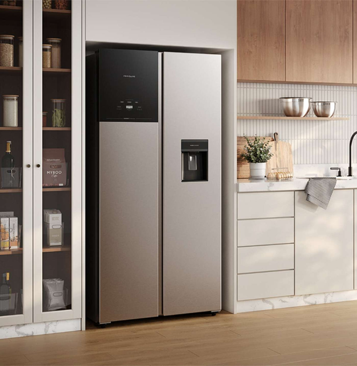 Refrigeradora Frigidaire FRS15F3N5BI | 15 Pies Cúbicos | Dispensador de Agua | Side By Side
