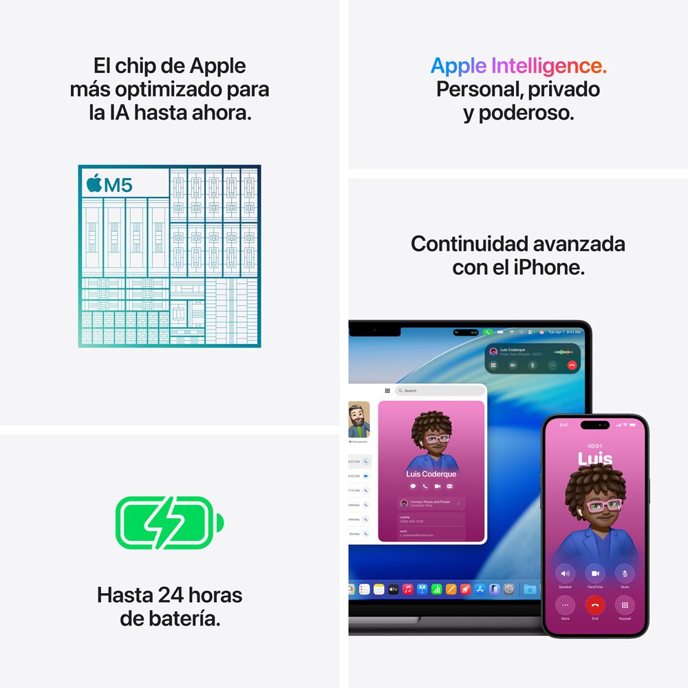 MacBook Pro | Apple M5 Pro 15 núcleos CPU | 24GB RAM | 2TB SSD | 14" | macOS