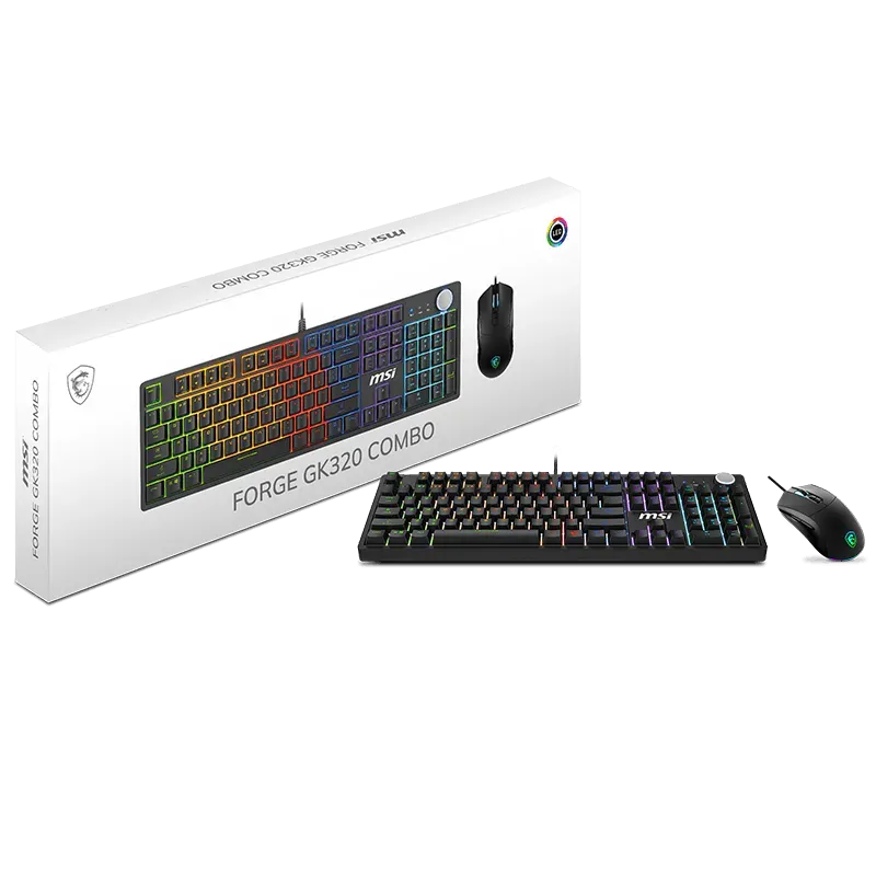 Combo Teclado/Mouse MSI Forge GK320 FORGEGK320 | Mecánico | USB 2.0 | Gaming