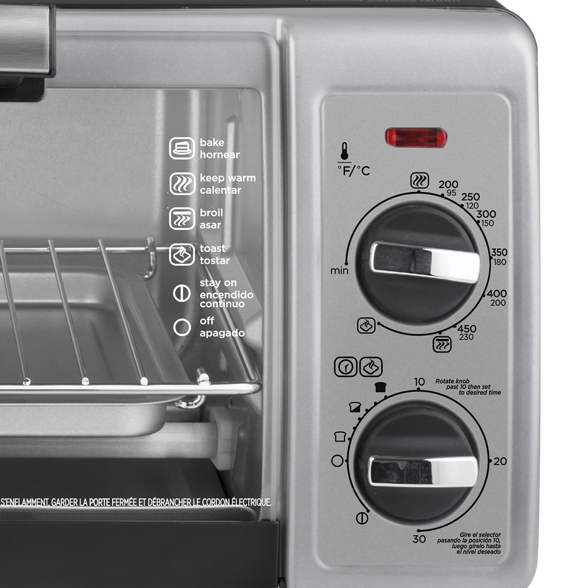 Tostahorno Black & Decker TO1705SG | 4 Rebanadas | 1150W | Color Gris