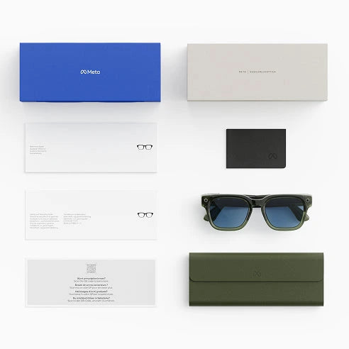 Meta Fury AI Glasses | Racing Green | Lentes Blue Atlantic