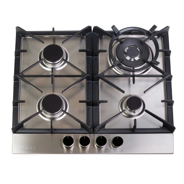 Estufa a Gas Drija Milan 60 Pro | 24&quot; | Empotrable | 4 Quemadores | Acero Inoxidable