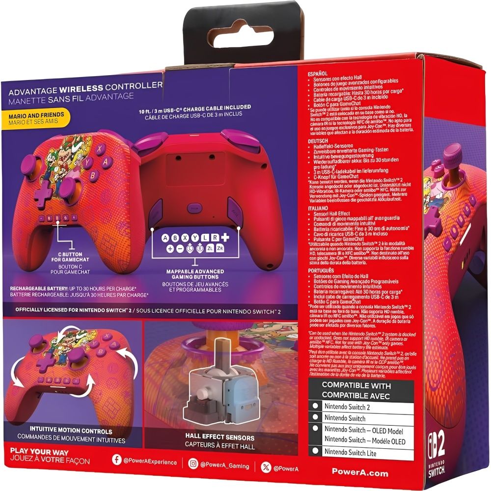 Control Inalámbrico PowerA | Edición Mario and Friends | Para Nintendo Switch 2