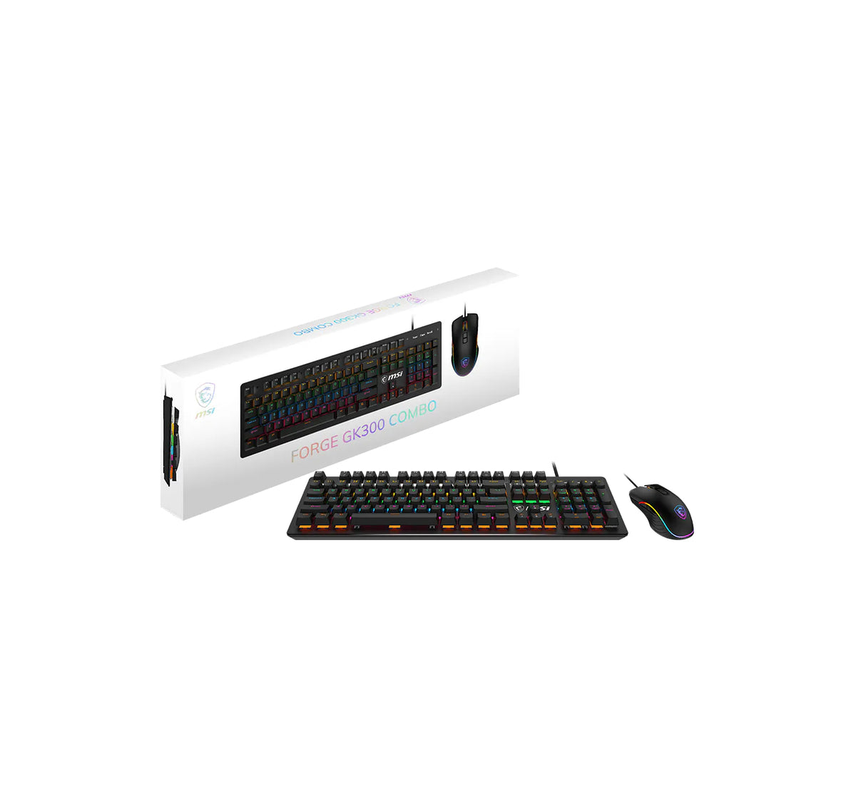Combo Teclado/Mouse MSI Forge GK300 Mecanico | USB | Blue Switches