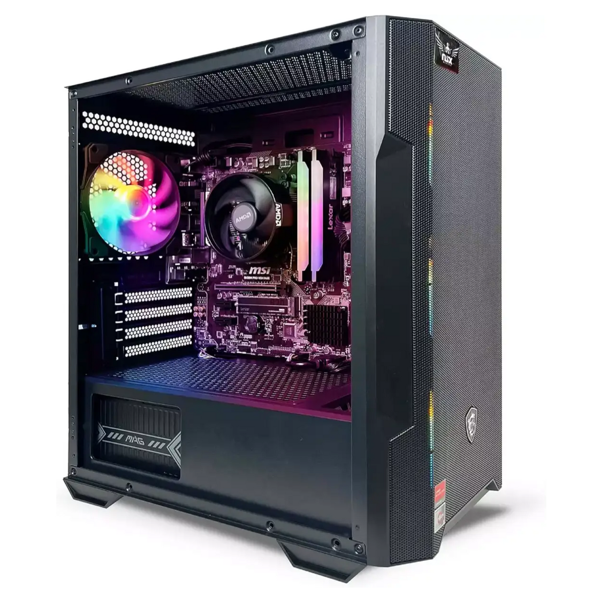 Desktop Gaming NSX | AMD Ryzen 7 5700G | 16GB RAM | 512GB SSD | Windows 11 Pro + Teclado y Mouse MSI Forge GK100
