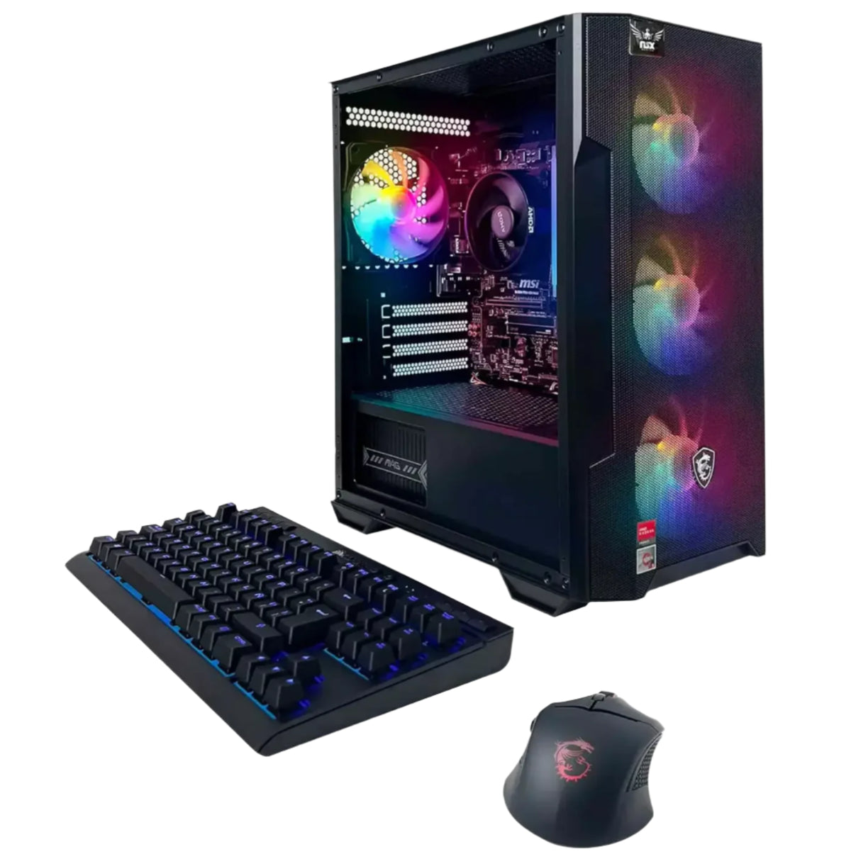 Desktop Gaming NSX | AMD Ryzen 7 5700G | 16GB RAM | 512GB SSD | Windows 11 Pro + Teclado y Mouse MSI Forge GK100