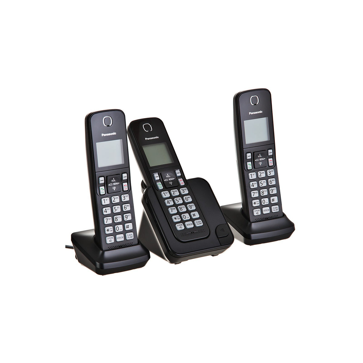 Teléfono Inalámbrico Panasonic DECT KX-TGC353LAB | 1.6&quot; | 3 terminales | Color Negro