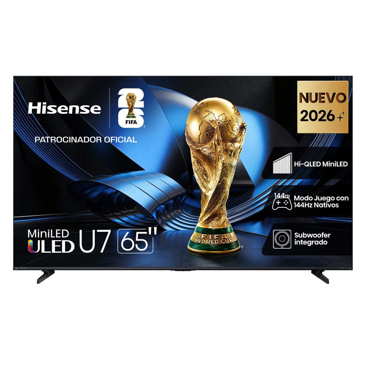 Televisor Hisense MiniLED 65U7ESG | Google TV | 65" | 4K | HDMI | USB | Wi-Fi | Bluetooth | DVB-T