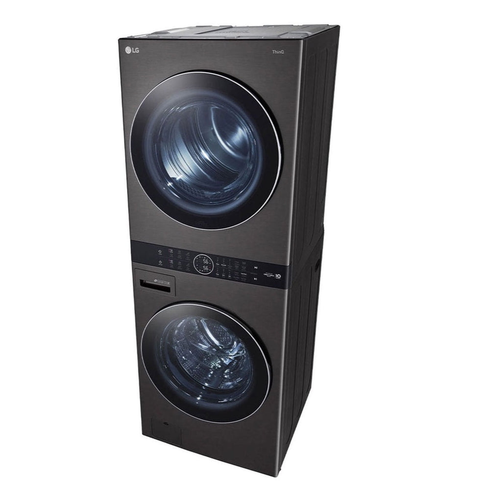 Centro de Lavado a Gas LG WK22BS6 | 22KG | Carga Frontal | Color Acero Negro