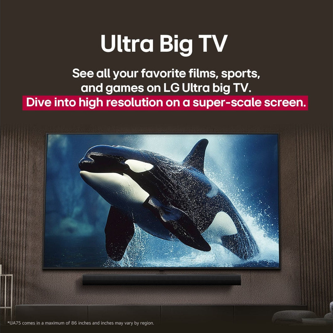 Televisor LG UHD AI UA75 | 50&quot; | 4K | UHD | Web Os | HDMI | USB | Wi-Fi | DVB-T