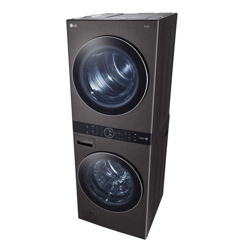Centro de Lavado a Gas LG WK22BS6 | 22KG | Carga Frontal | Color Acero Negro