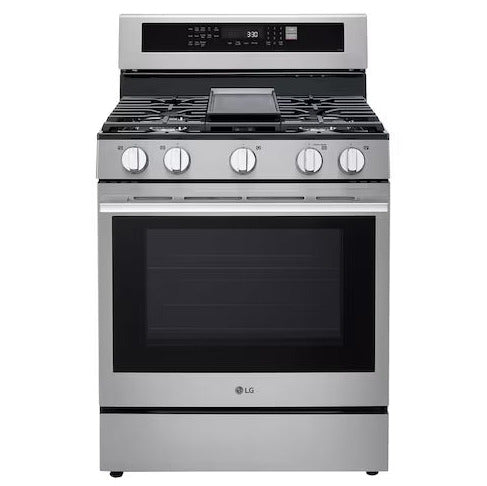 Estufa a Gas LG LRGN6325X | 30" | InstaView | Air Fryer | True Convection | Easy Clean | ThinQ