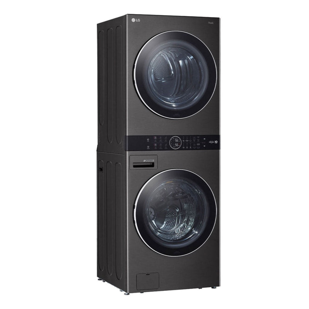 Centro de Lavado a Gas LG WK22BS6 | 22KG | Carga Frontal | Color Acero Negro