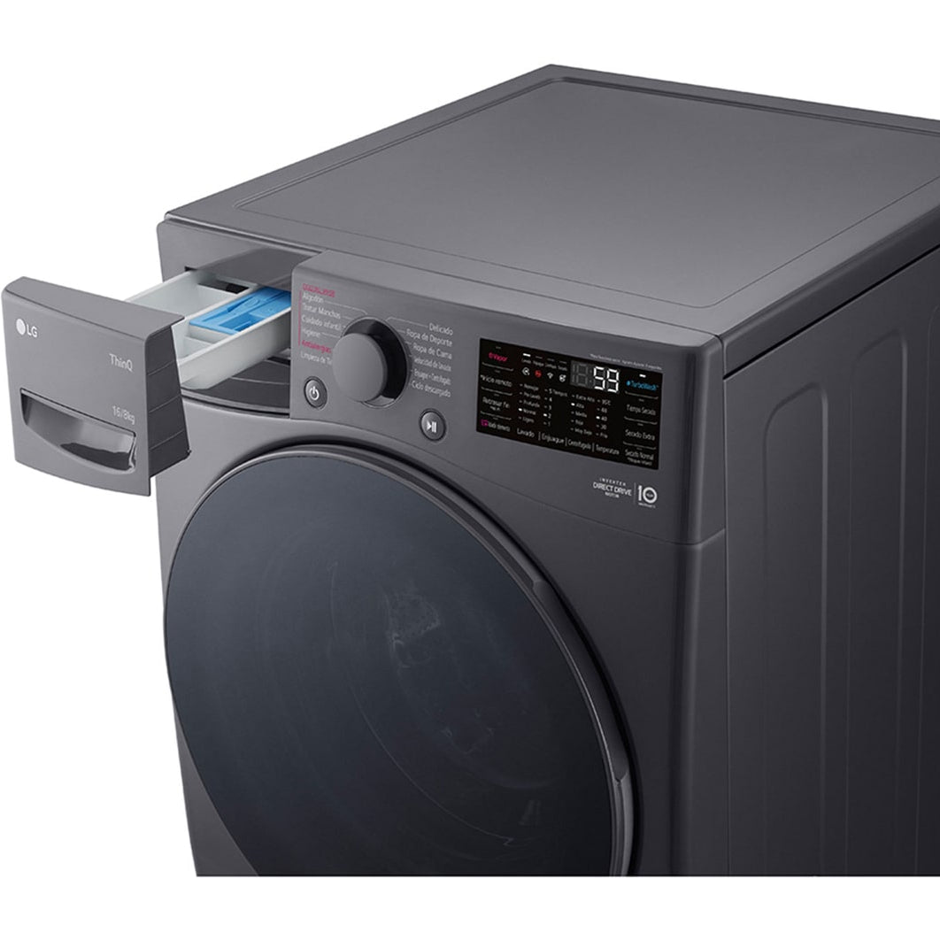 Lavadora y Secadora Eléctrica LG WD16MG2S6P.AESELAT | 16KG | ThinkQ | Carga Frontal