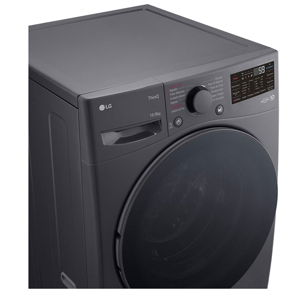 Lavadora y Secadora Eléctrica LG WD16MG2S6P.AESELAT | 16KG | ThinkQ | Carga Frontal