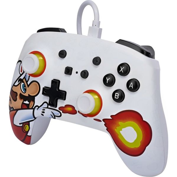 Bundle para Nintendo Switch Power A | Control + Estuche | Edición Mario Fireball