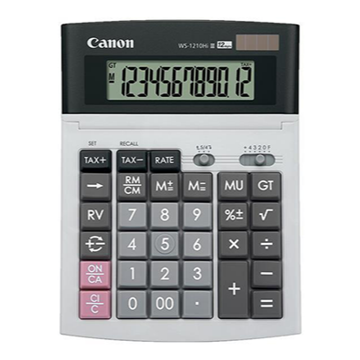 Calculadora de mano Canon WS-1210Hi III | 12 Dígitos - Multimax