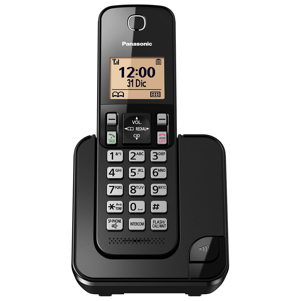 Teléfono Inalámbrico Panasonic DECT KX-TGC350LAB, negro