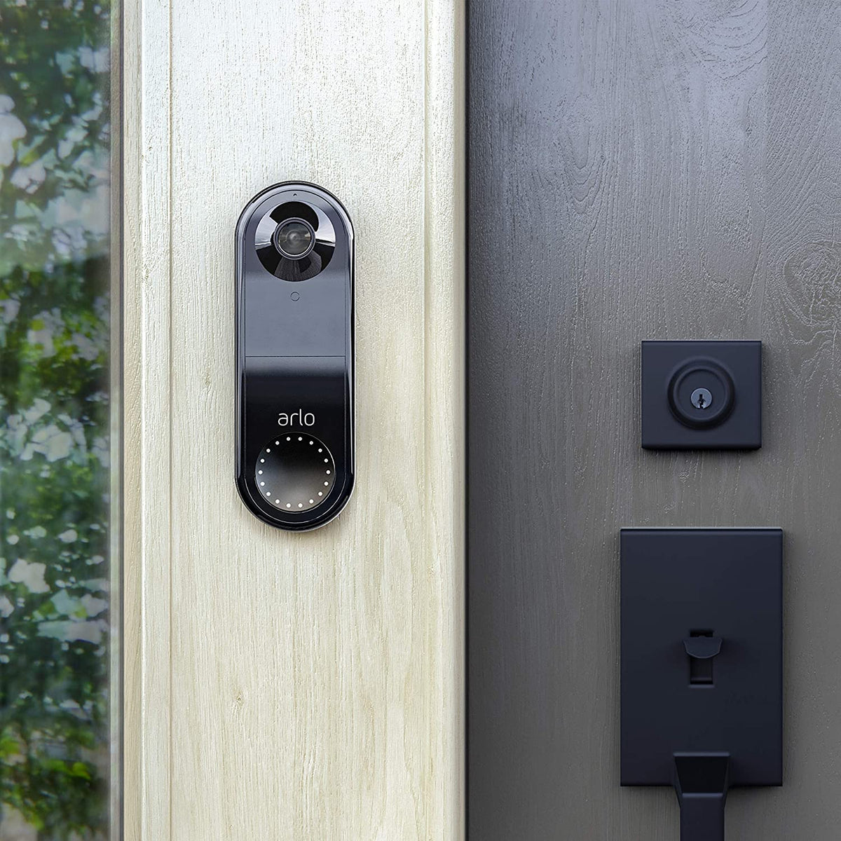 Videotimbre Arlo Essential Video Doorbell AVF10001-100NAR, Wi-Fi, color negro, reconstruido - Multimax