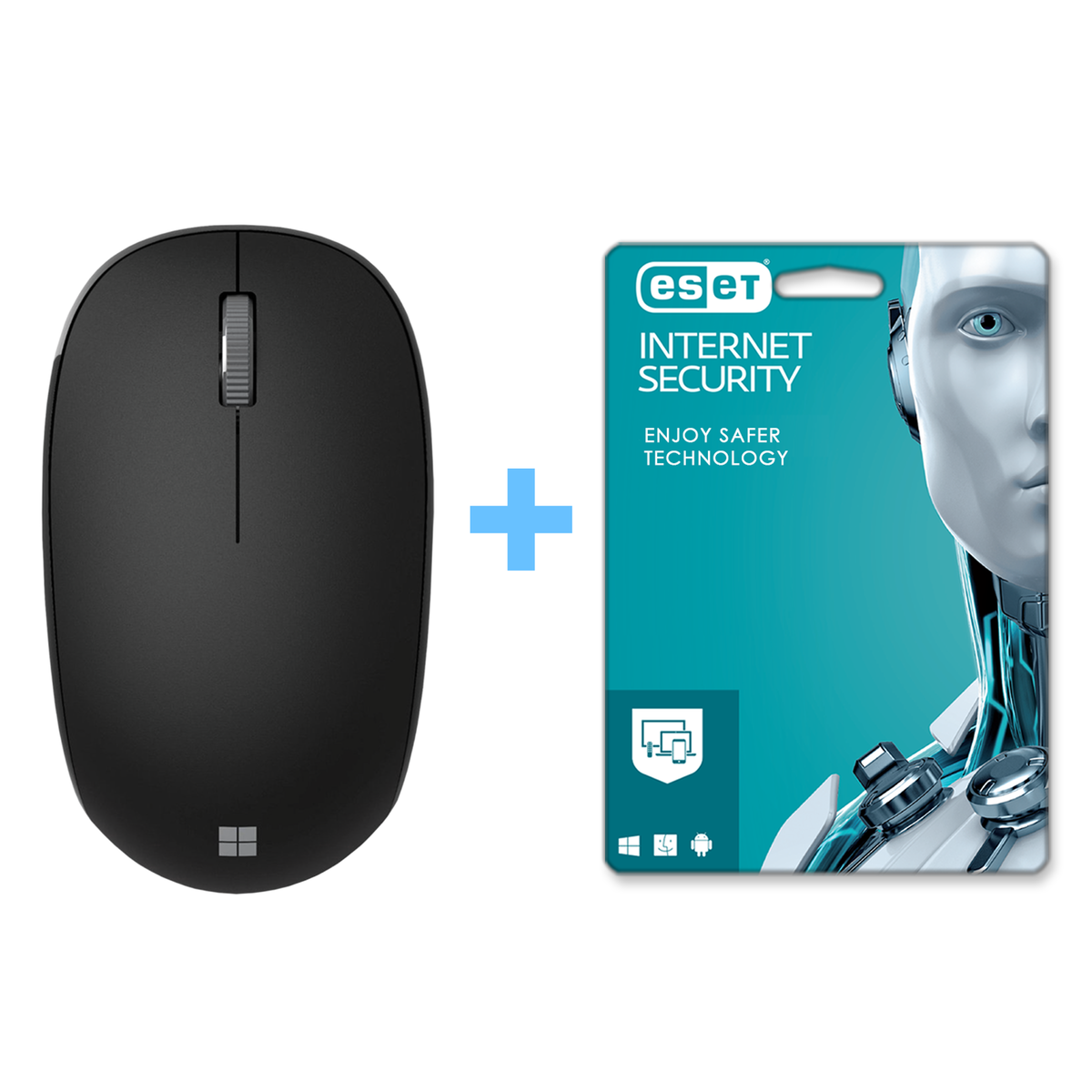Kit Licencia ESET Internet Security + Mouse Microsoft Bluetooth Mouse Color Negro - Multimax