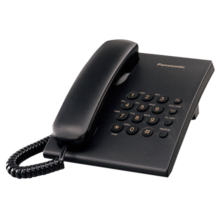 Teléfono Panasonic KX-TS500LXi1B | Color Negro - Multimax