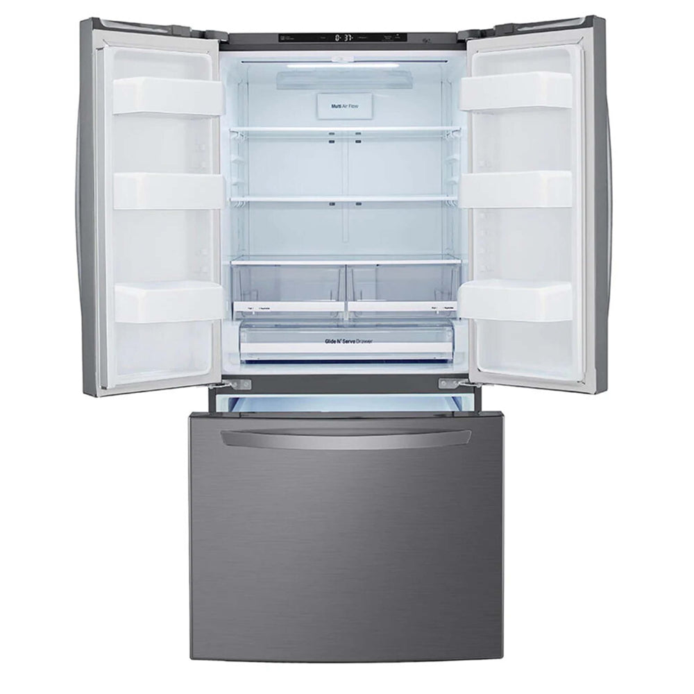 Refrigeradora LG LM65BGSK, 26 pies cúbicos, inverter, 3 puertas, acero inoxidable - Multimax