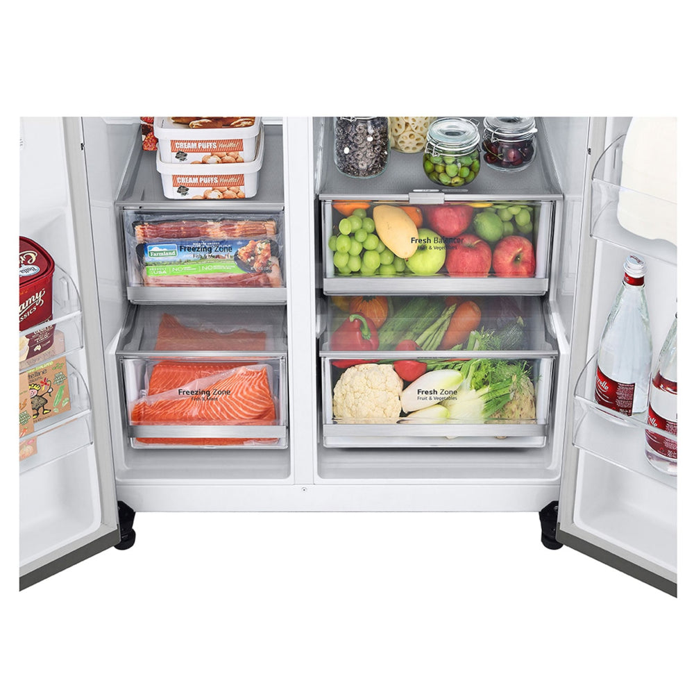 Refrigeradora LG InstaView LS66MXN | 22 pies cubicos | Side By Side | Color Plateado - Multimax