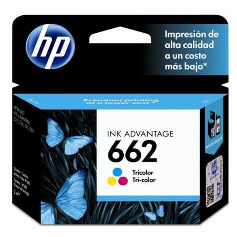 Tinta HP 662, cartucho, tricolor