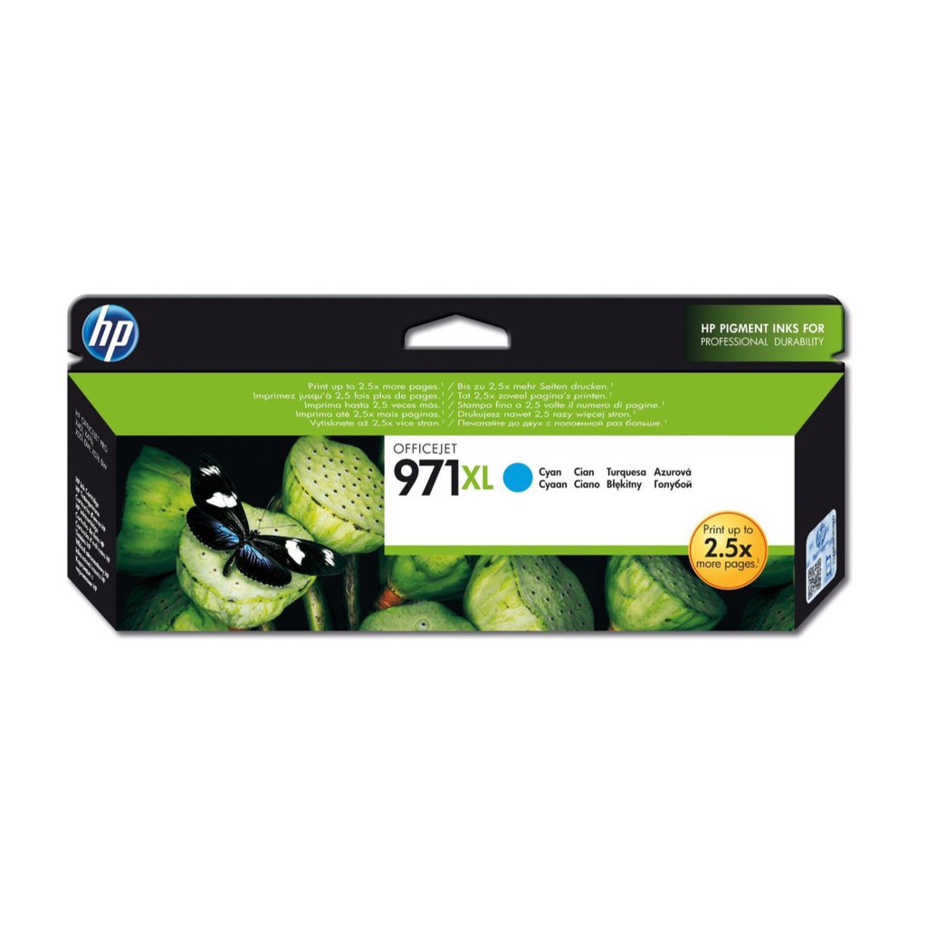 Tinta HP 971 XL, cartucho, cian - Multimax