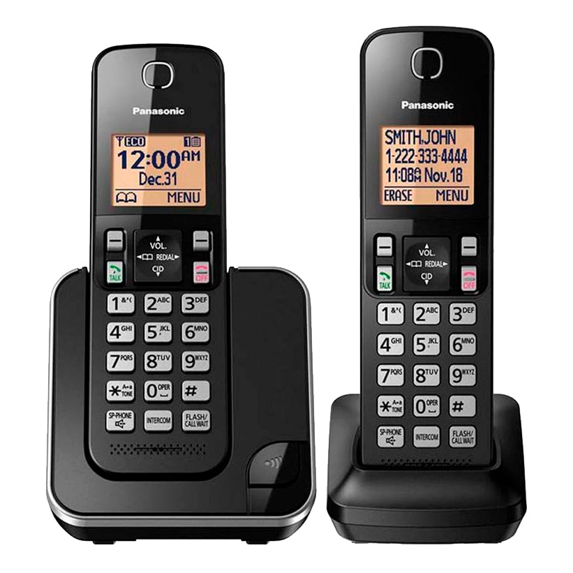 Teléfono Inalámbrico Panasonic DECT KX-TGC352LAB, LCD 1.4&quot;, 2 auriculares - Multimax