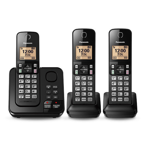 Teléfono Inalámbrico Panasonic KX-TGC363LAB | LCD 1.6&quot; | 3 terminales - Multimax