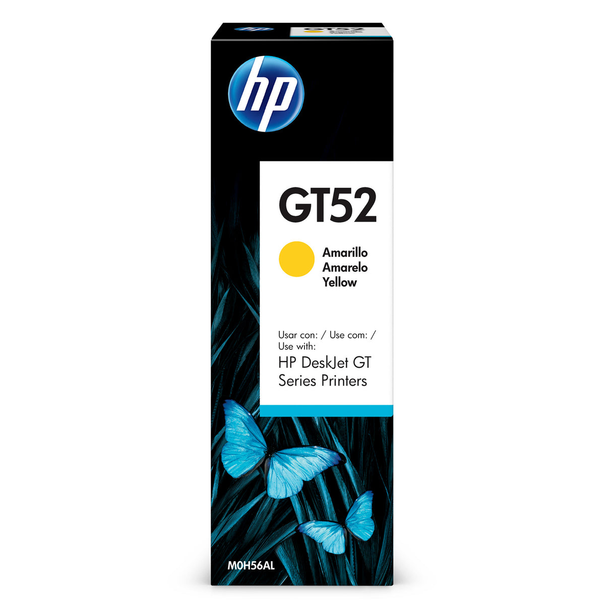 Tinta HP GT52, amarillo, botella