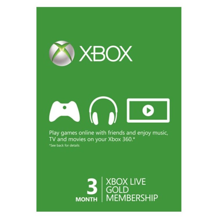 Tarjeta Xbox Live Gold 3 meses + cargo por servicio - Multimax