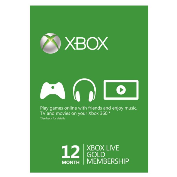 Tarjeta Xbox Live Gold 12 meses + cargo por servicio - Multimax