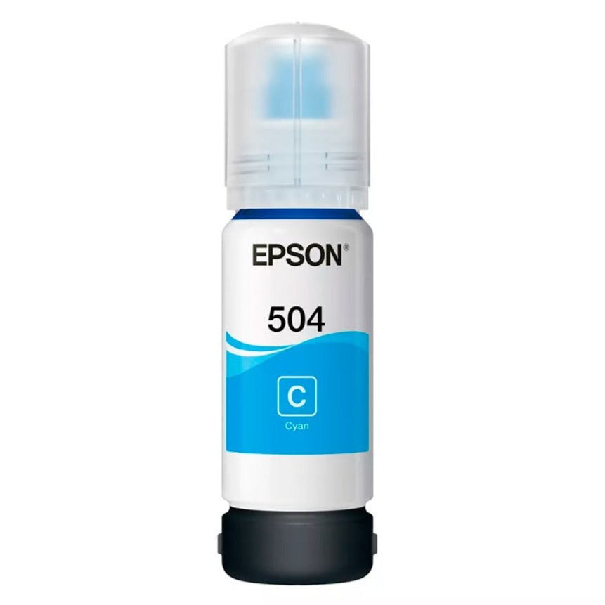 Tinta Epson 504, cian, botella