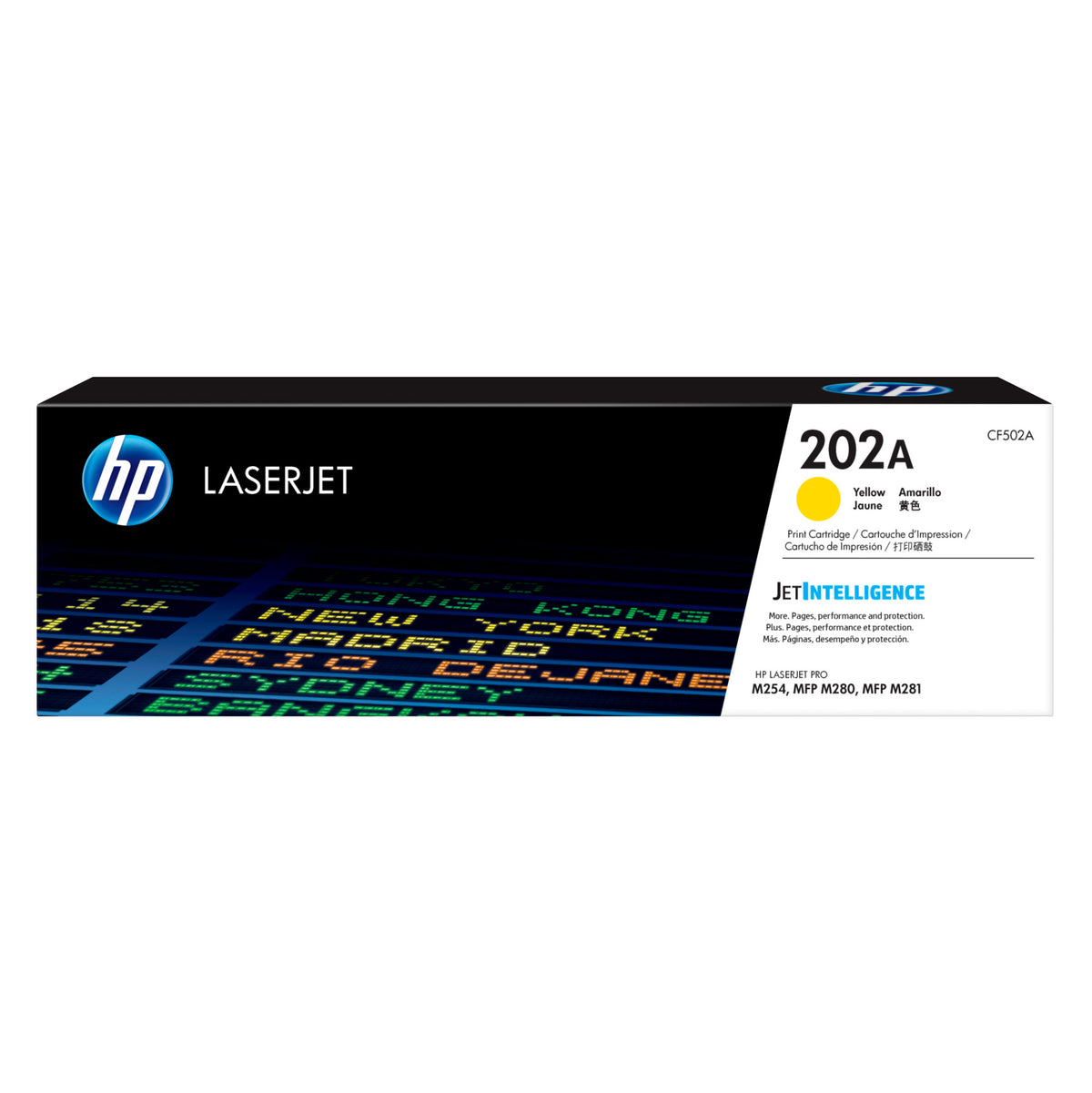Toner HP 202A, amarillo